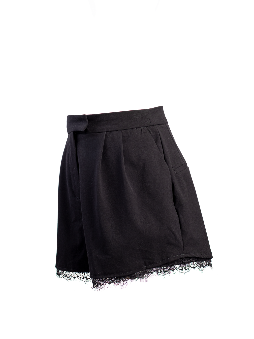 SHORT SASTRE CON ENCAJE