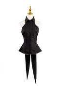 TOP HALTER CON CUELLO CAMISERO