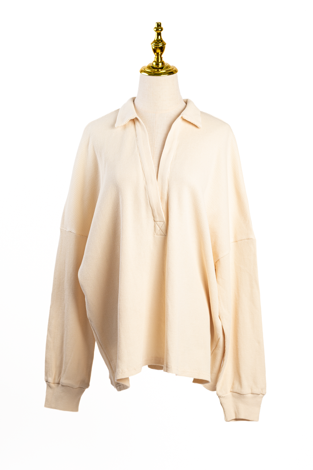 TOP DEEP V OVERSIZE CON CUELLO POLO