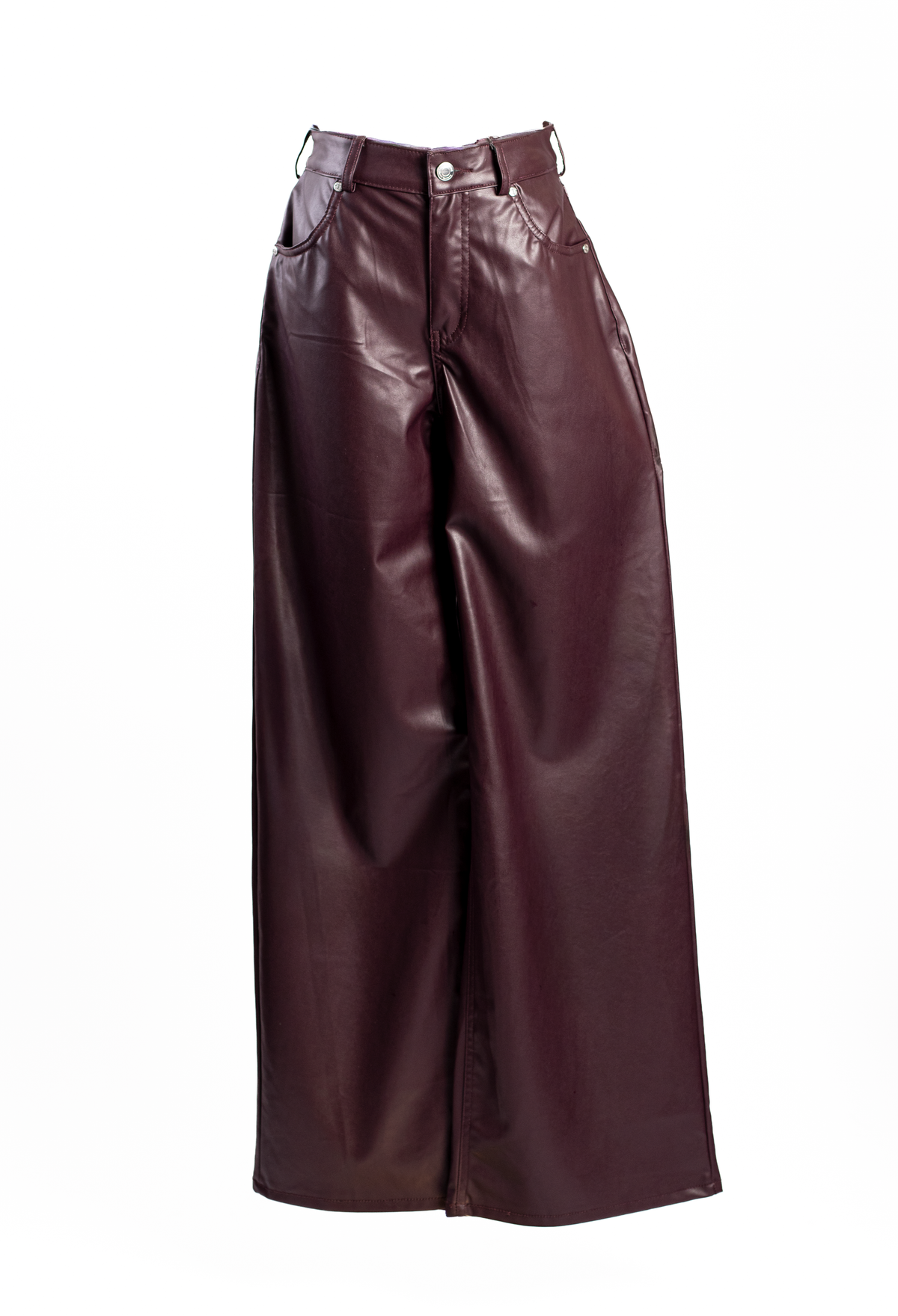 PANTALÓN WIDE LEG EFECTO PIEL
