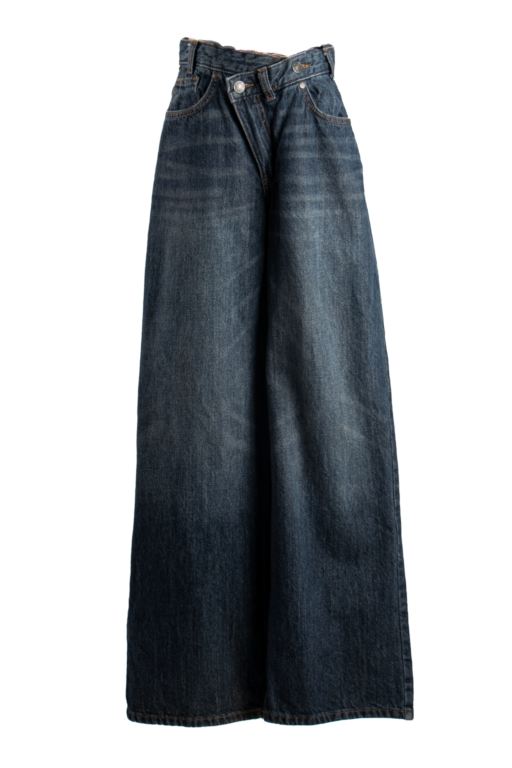 JEANS WIDE LEG CON CINTURA CRUZADA