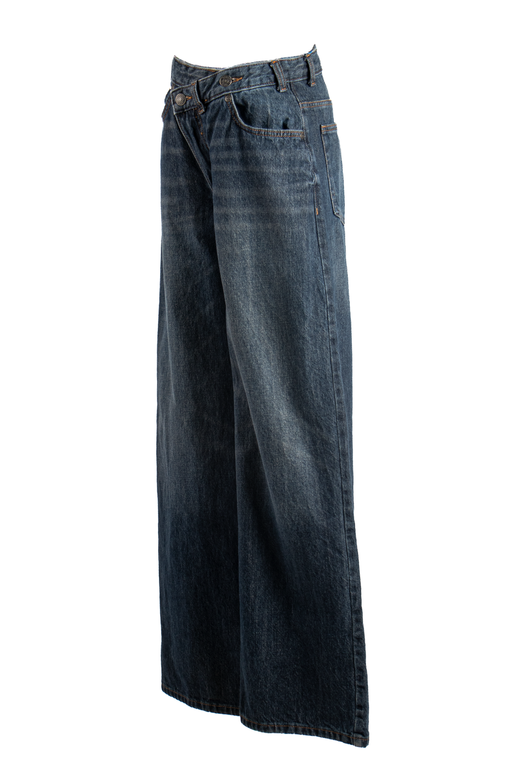 JEANS WIDE LEG CON CINTURA CRUZADA
