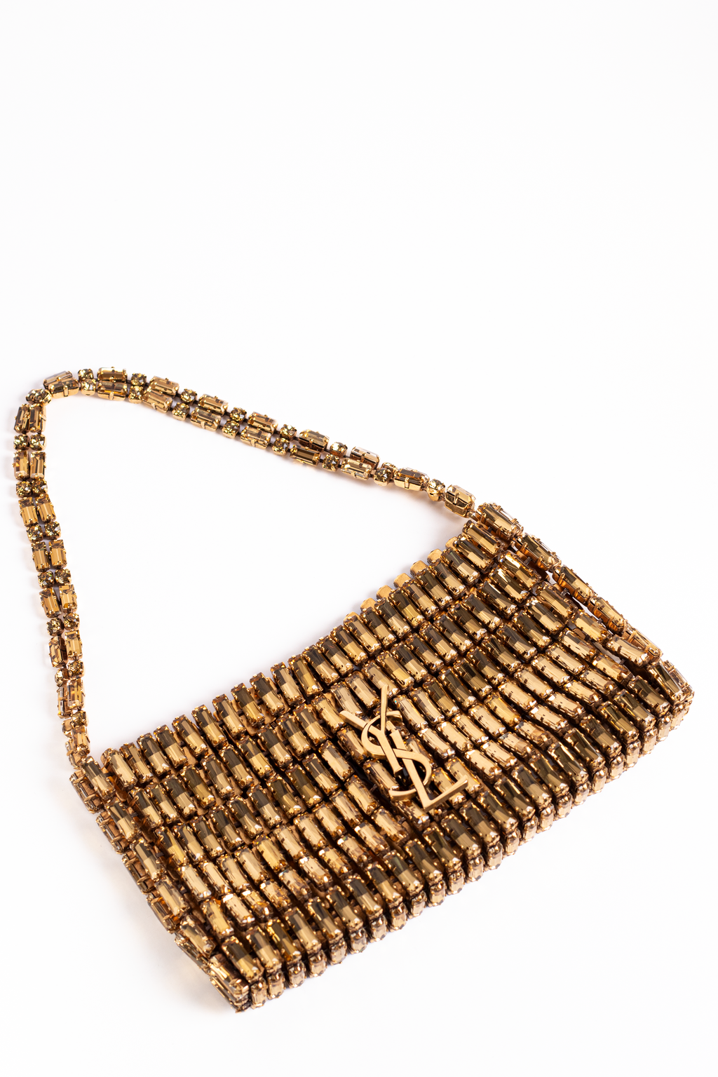 BOLSO SAINT LAURENT RIVE DROITE CRISTALES DORADOS