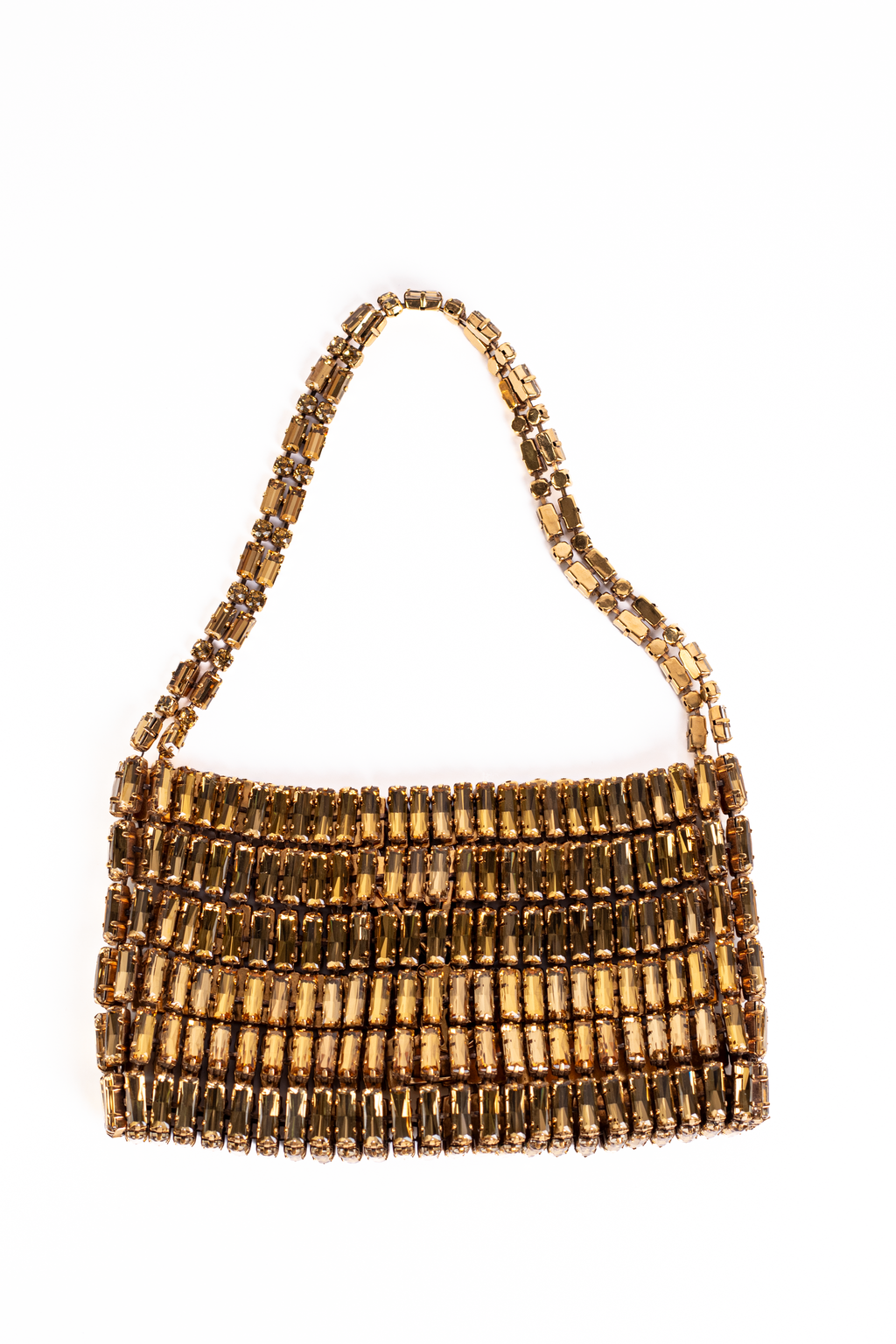 BOLSO SAINT LAURENT RIVE DROITE CRISTALES DORADOS
