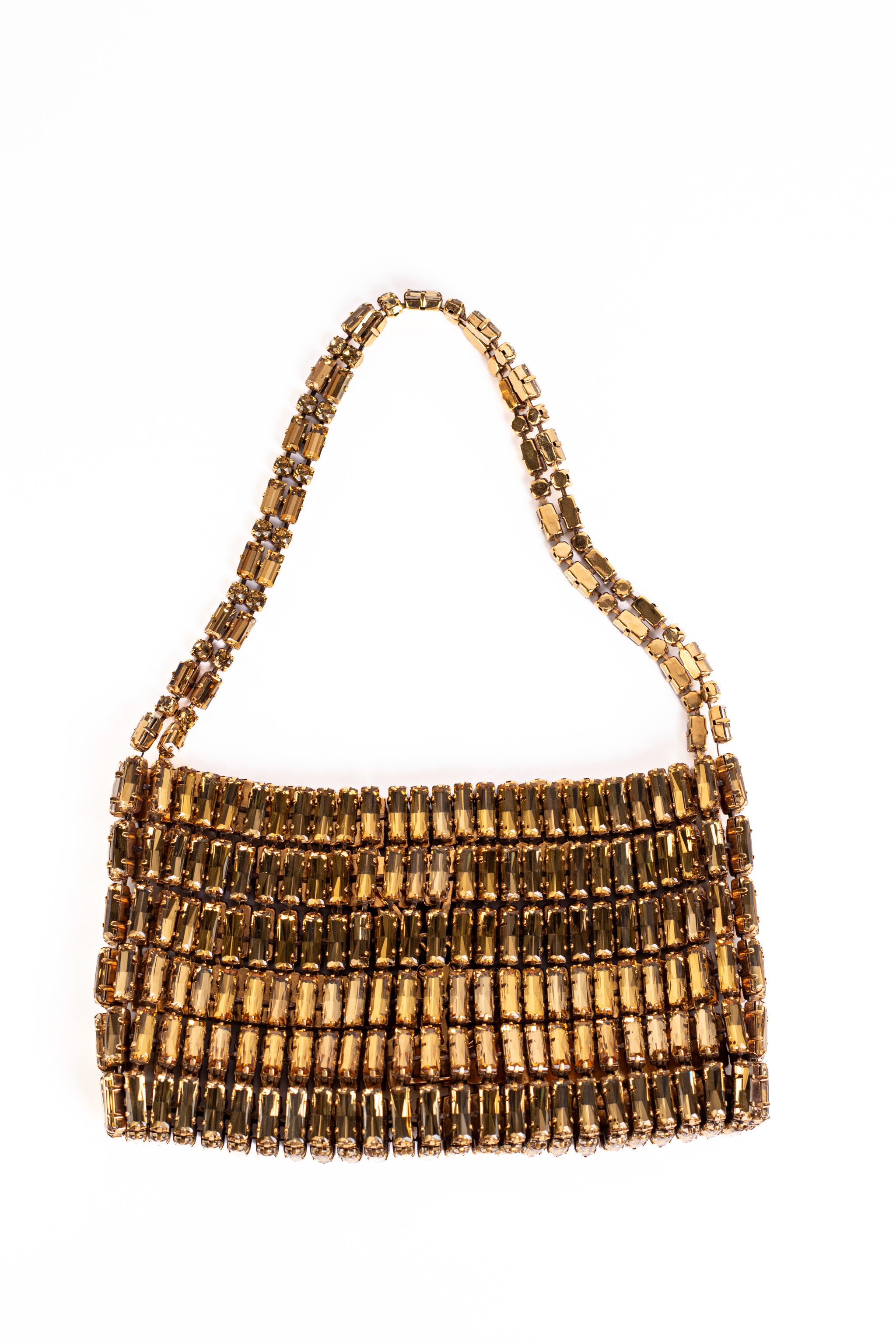 BOLSO SAINT LAURENT RIVE DROITE CRISTALES DORADOS