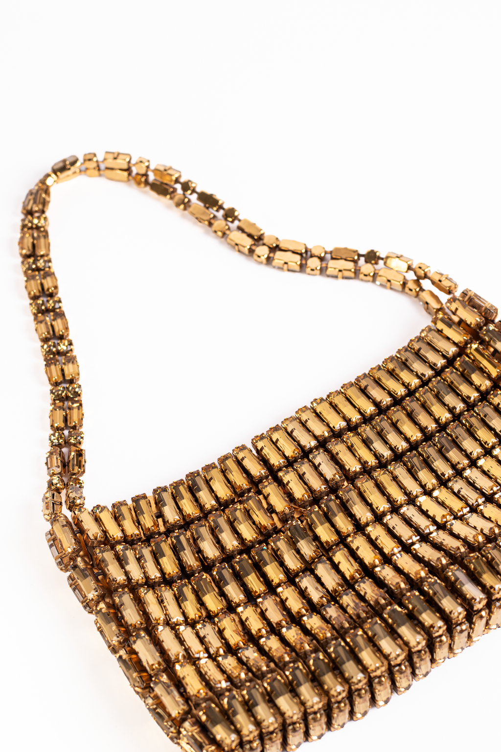BOLSO SAINT LAURENT RIVE DROITE CRISTALES DORADOS