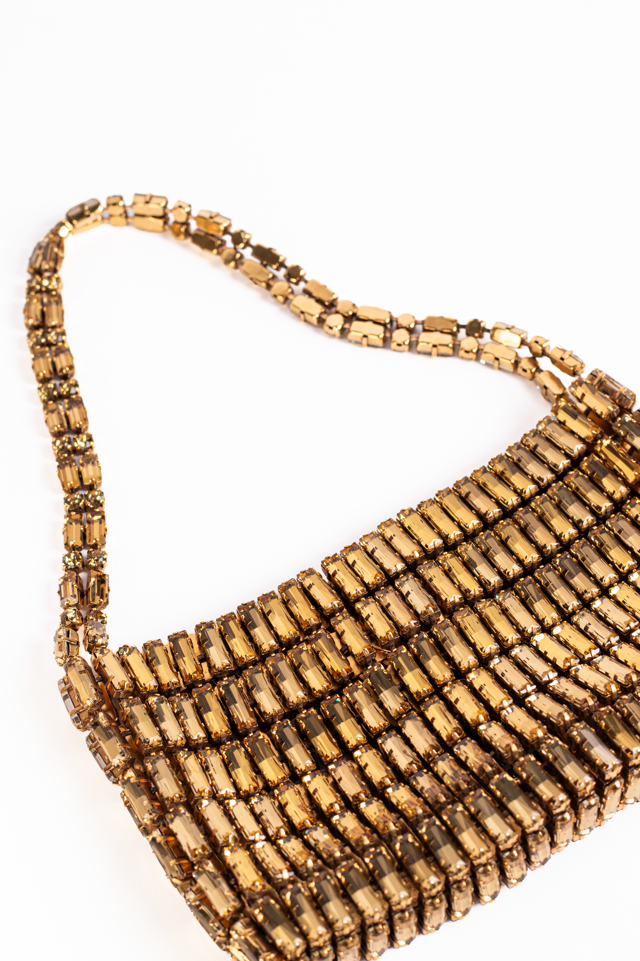 BOLSO SAINT LAURENT RIVE DROITE CRISTALES DORADOS