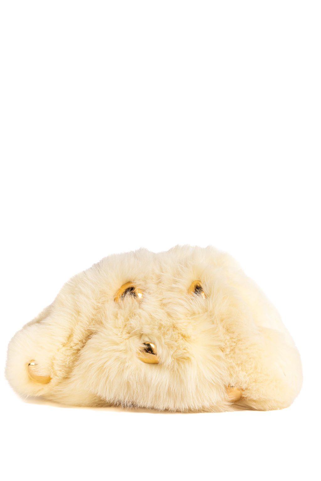 BOLSO BOTTEGA VENETA THE POUCH SHEARLING CREMA
