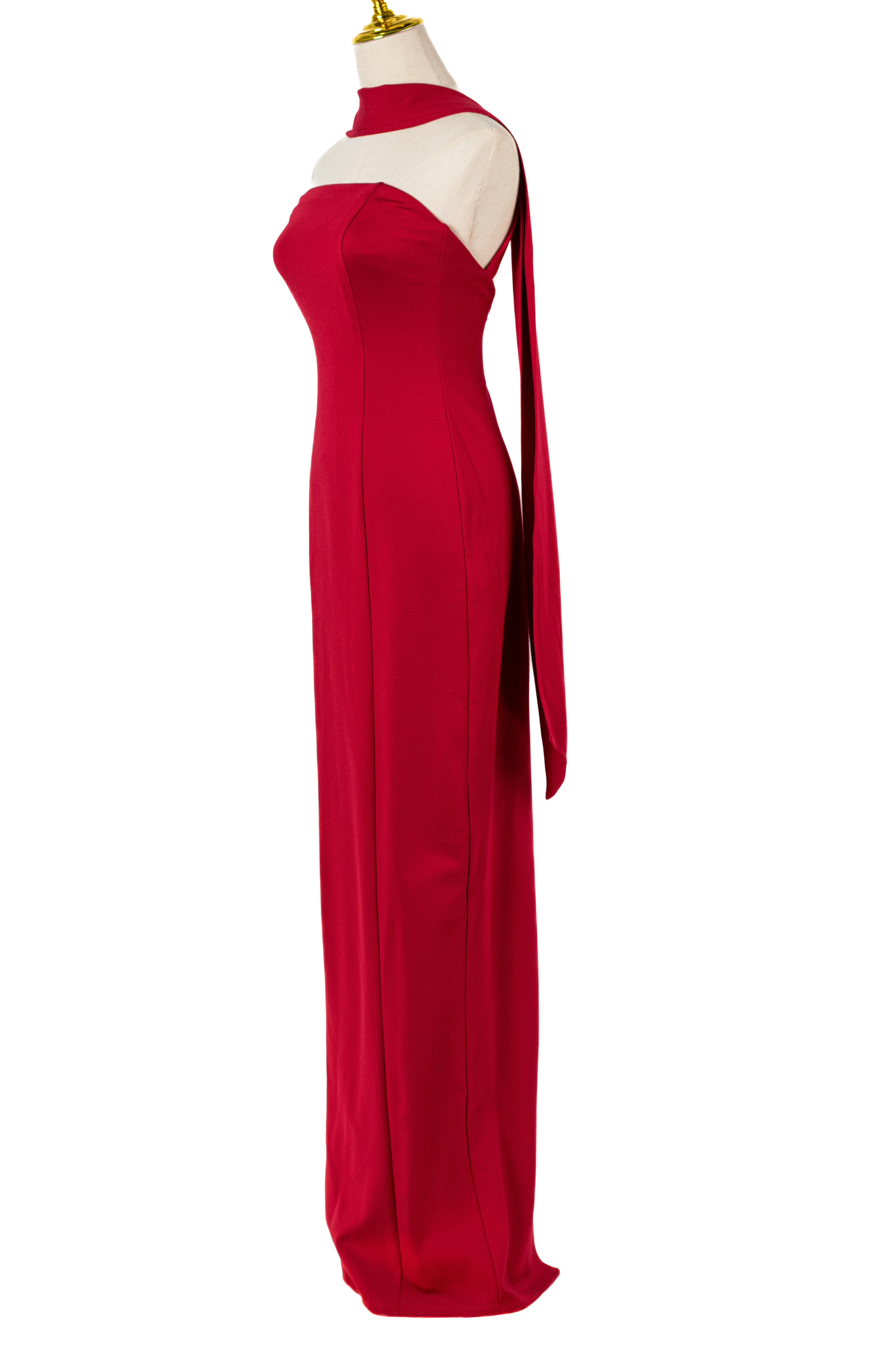 VESTIDO LARGO CON CAPA