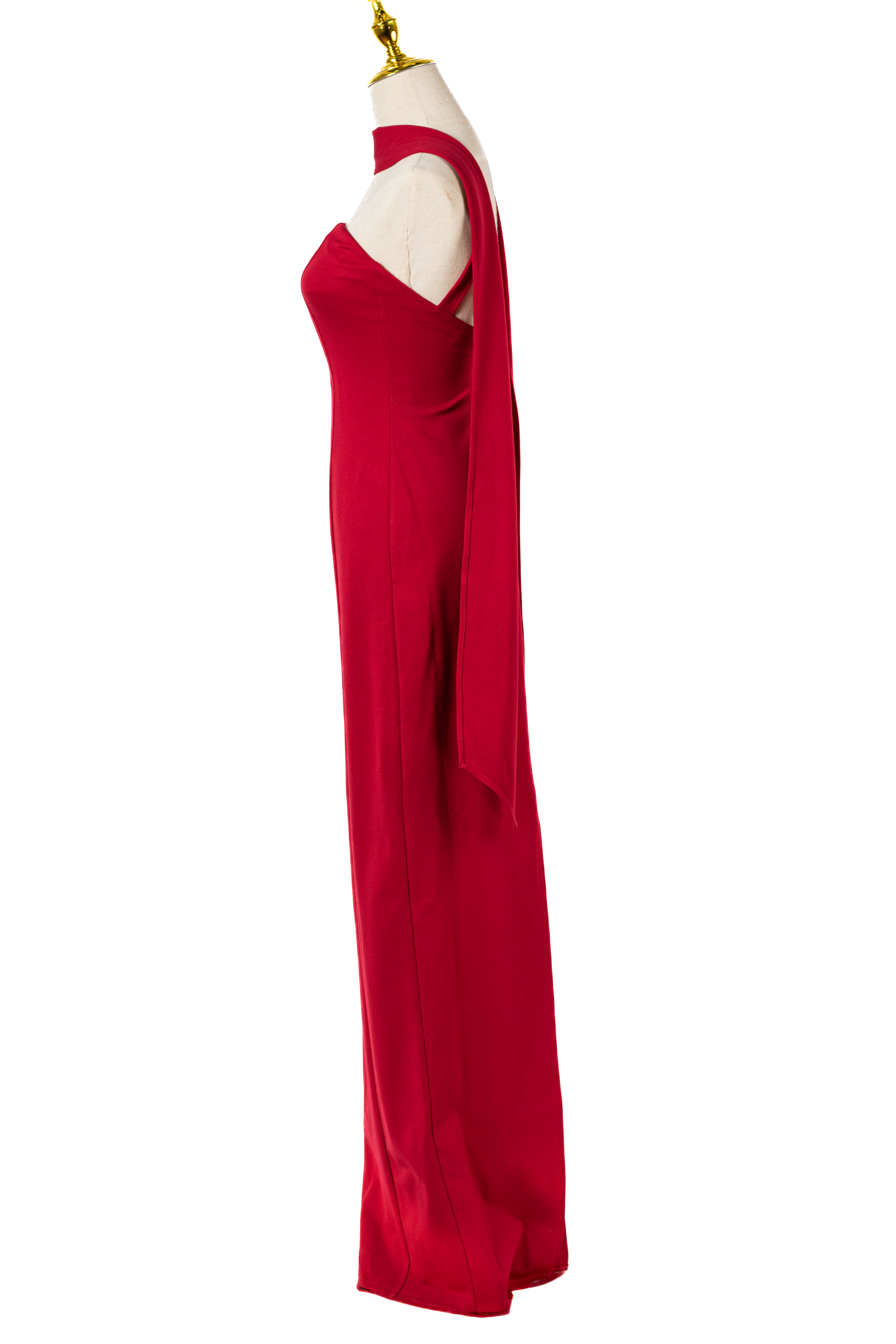 VESTIDO LARGO CON CAPA