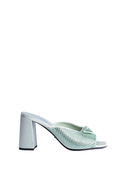 PRADA CRYSTAL-EMBELLISHED SATIN MULES