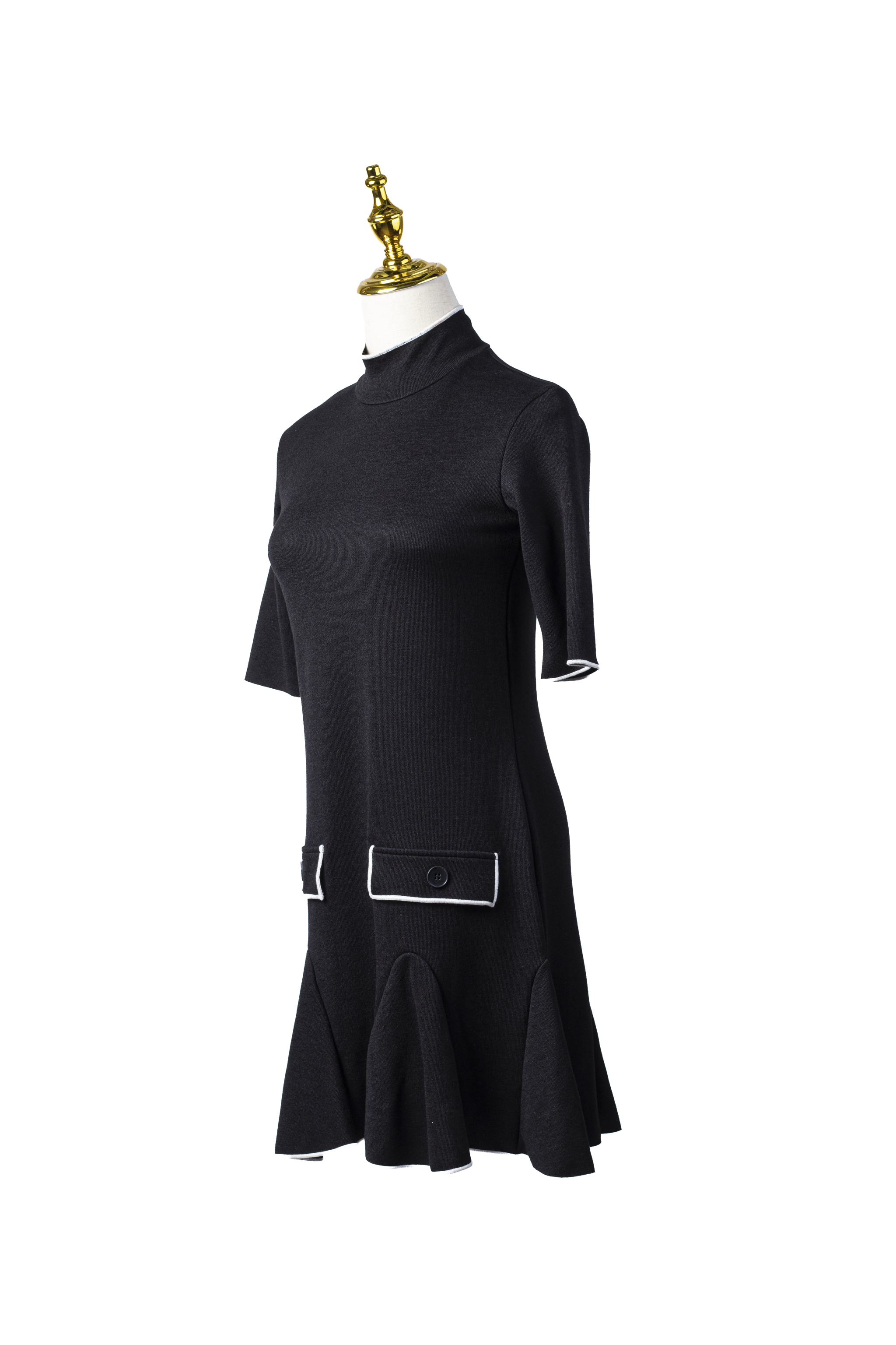VESTIDO MINI CUELLO ALTO