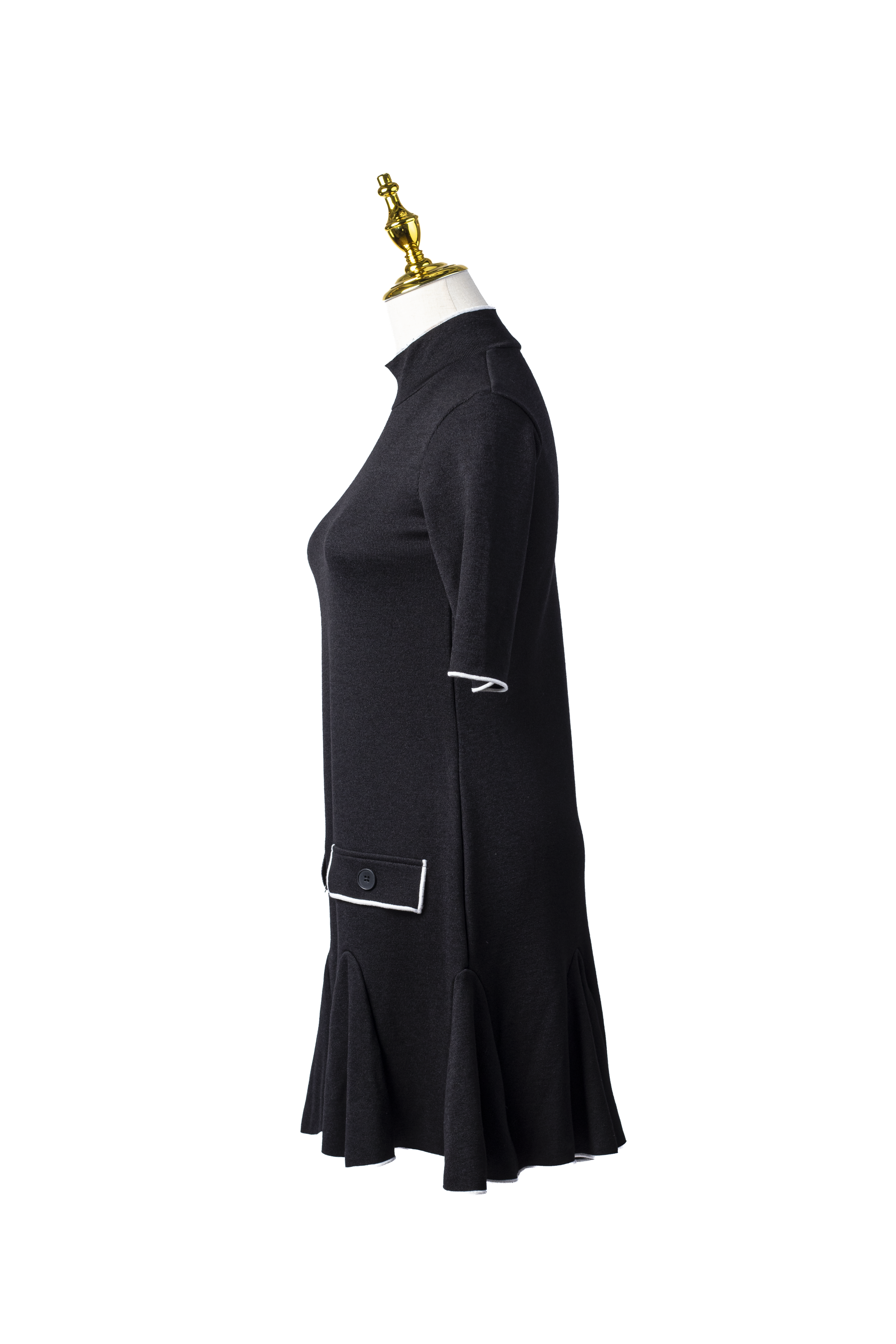 VESTIDO MINI CUELLO ALTO