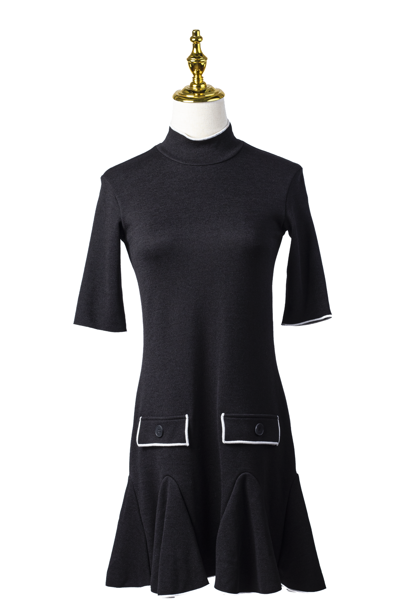 VESTIDO MINI CUELLO ALTO